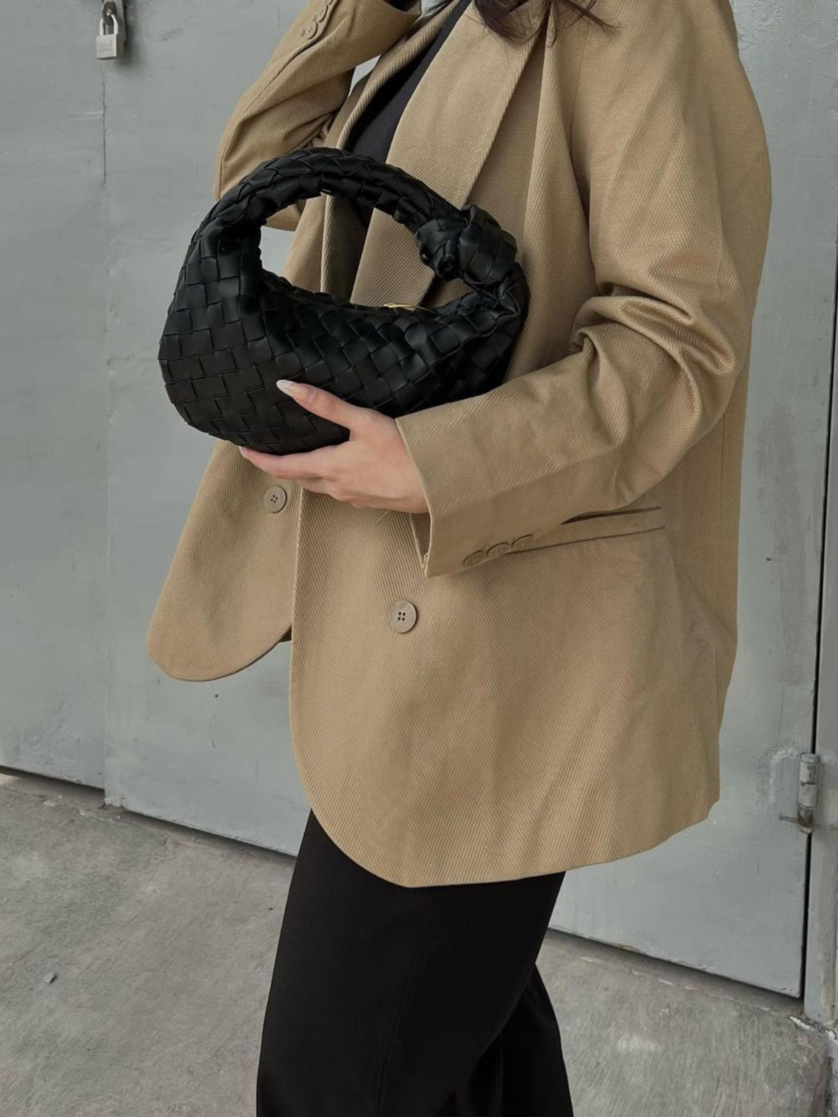 Sac à main mini tressé souci