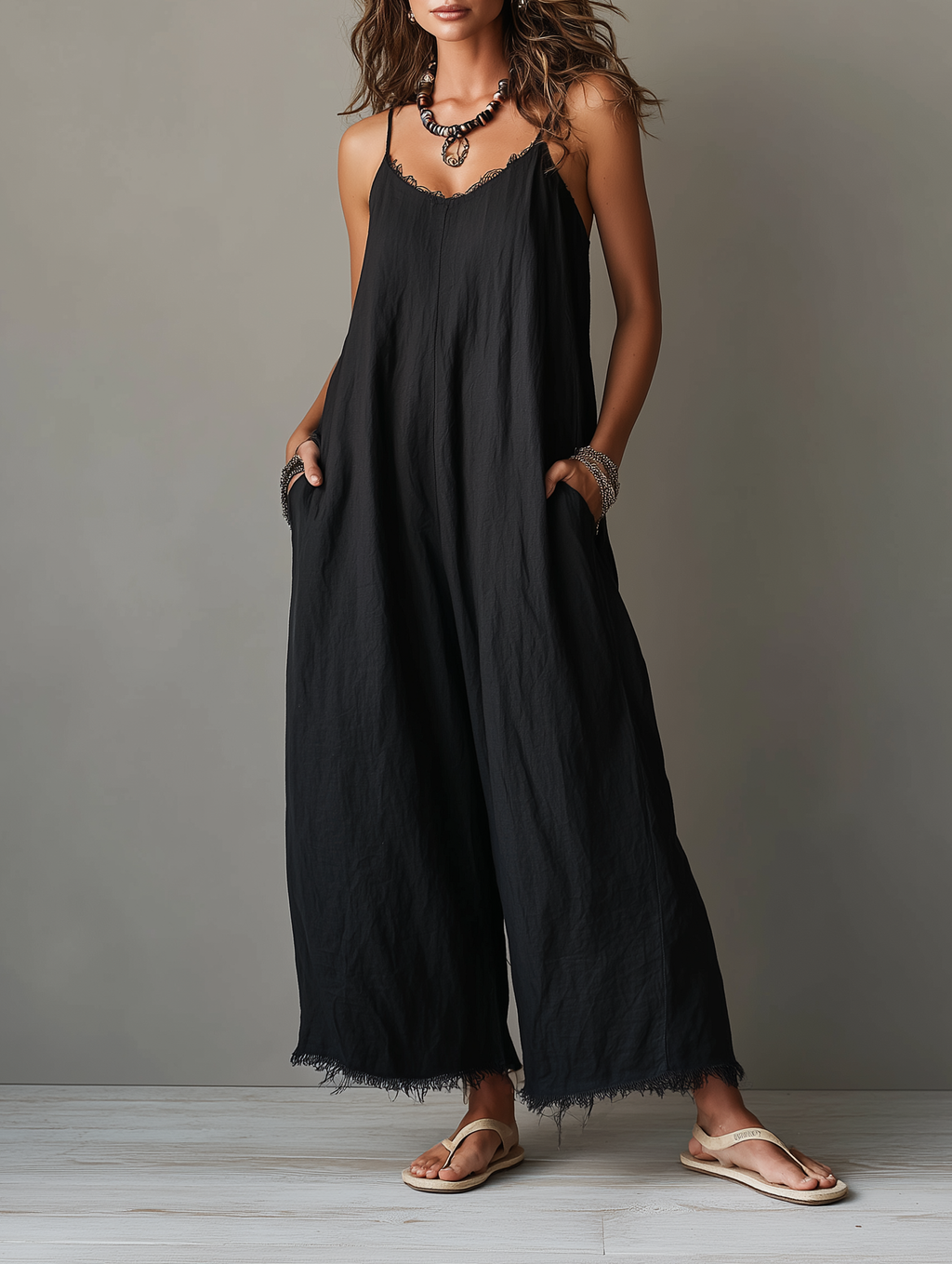 Pascale | Salopette en lin minimaliste pour femmes