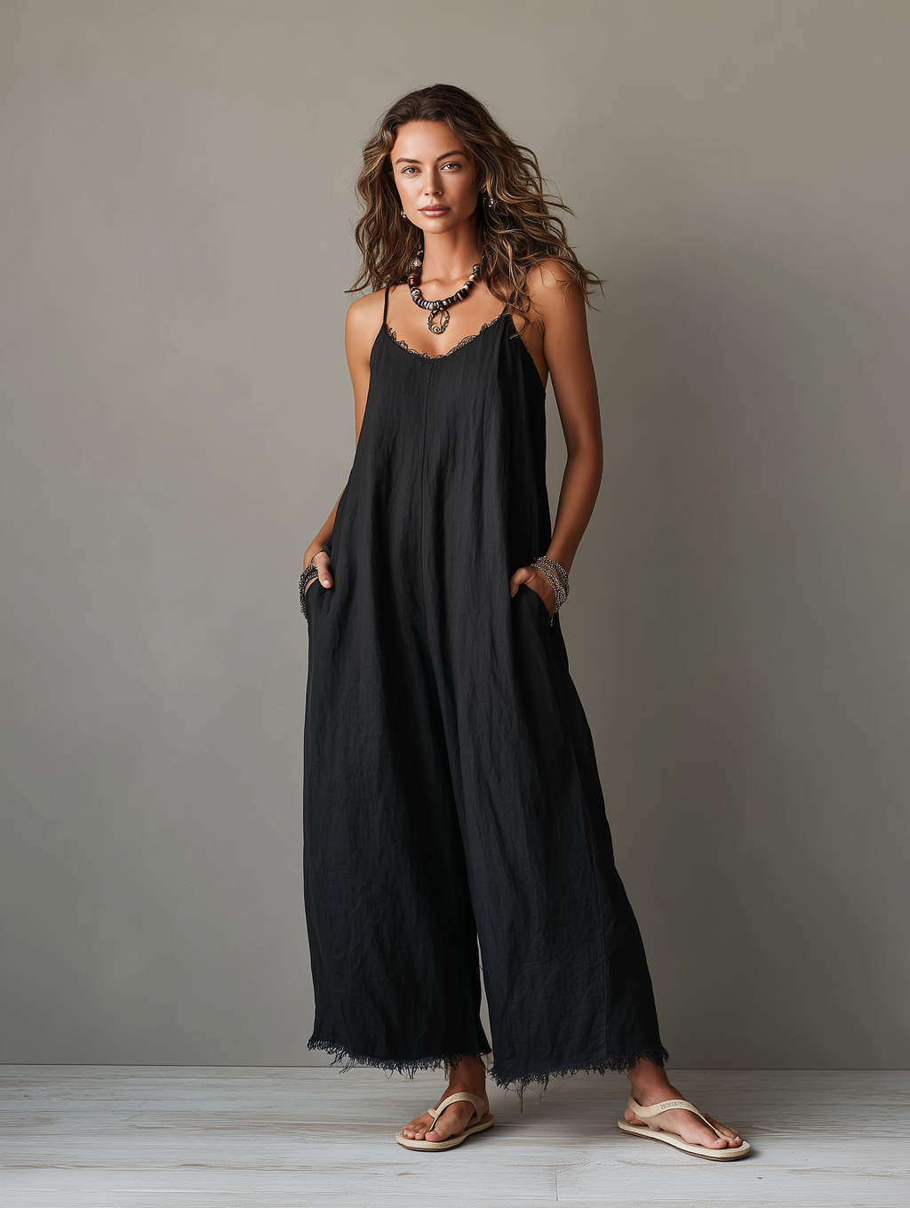 Pascale | Salopette en lin minimaliste pour femmes
