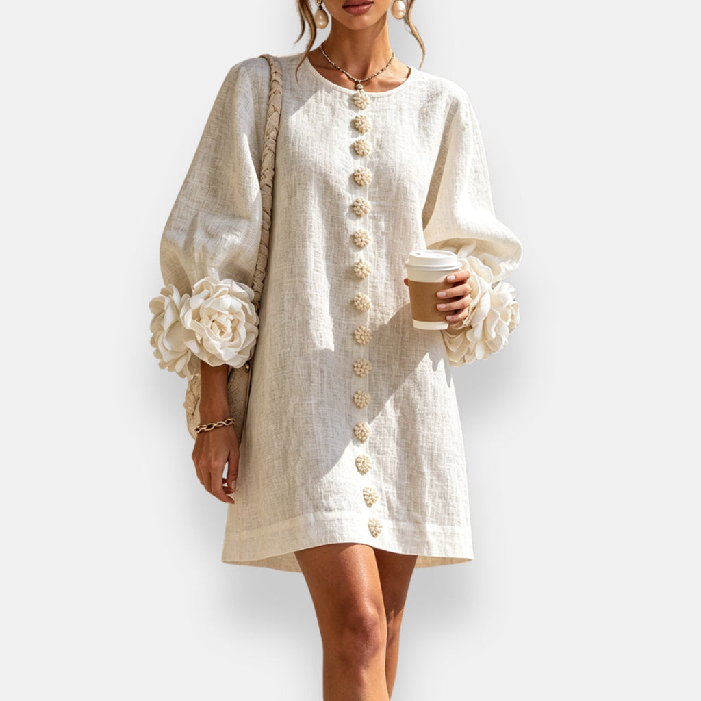 Marcelle | Robe à relief floral