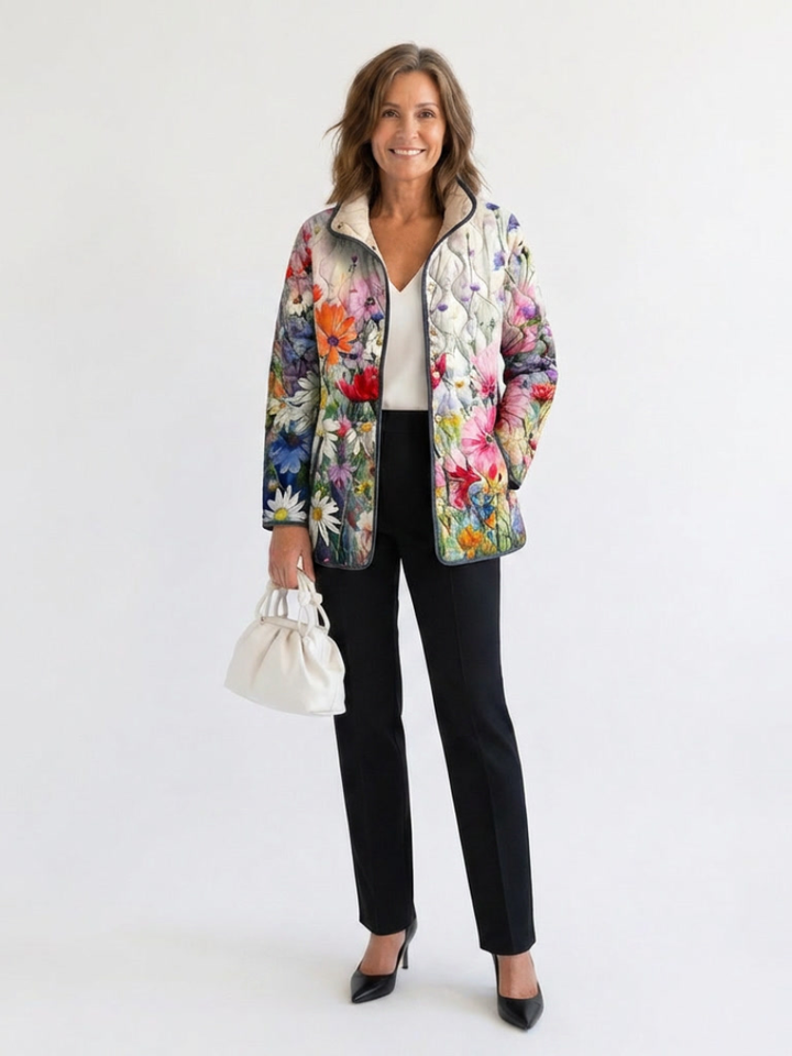 AVELOIRE | Veste matelassée Fleurs des Champs Manon