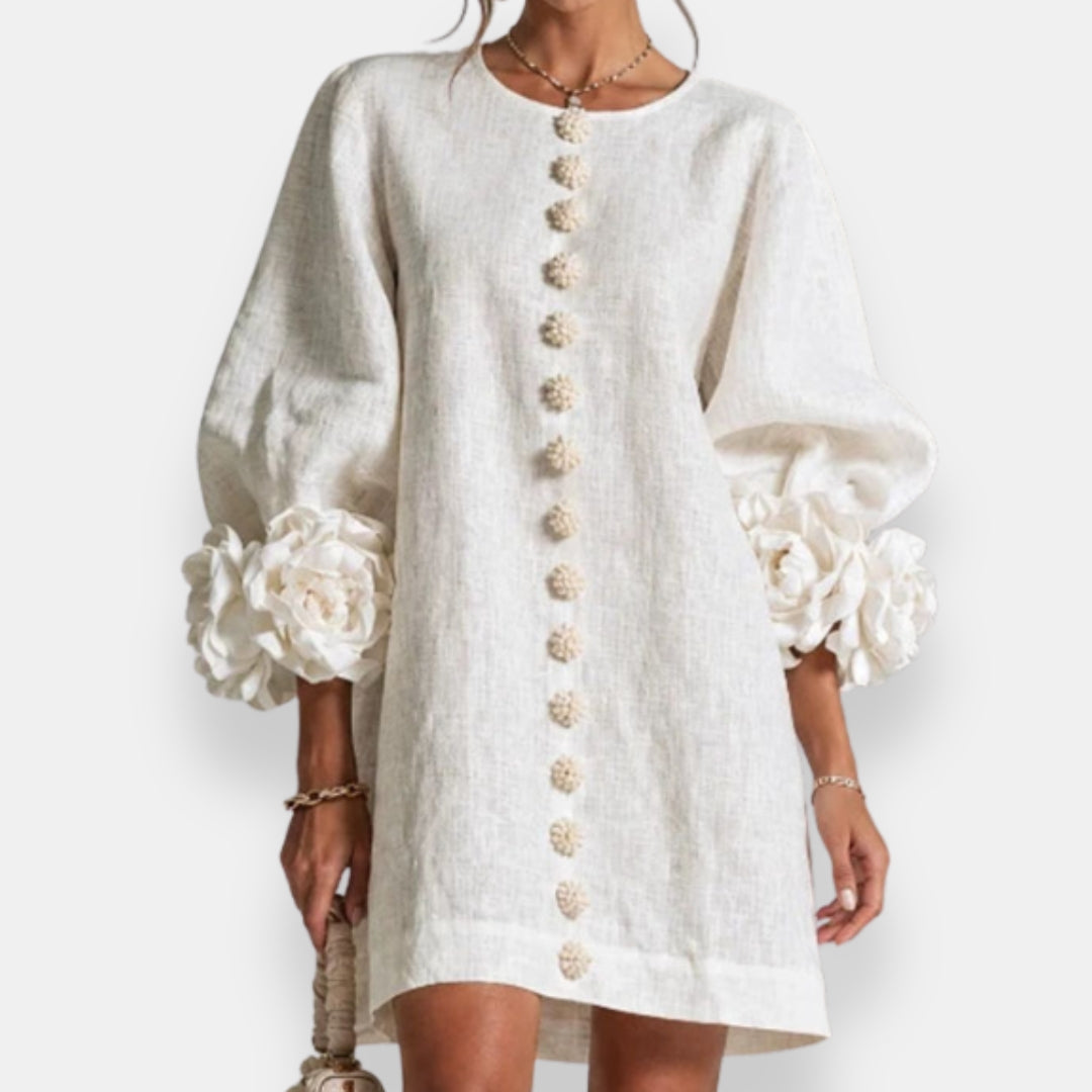 Marcelle | Robe à relief floral