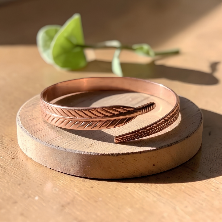 Bracelet en cuivre plume – Aveloire Paris