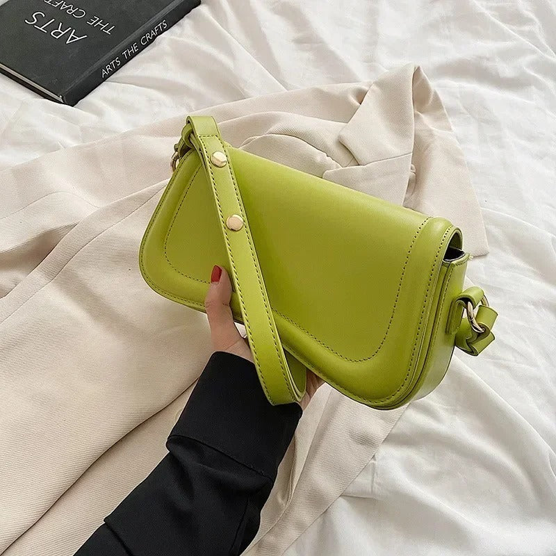Sac à main en cuir vegan Cadence Wavy Flap