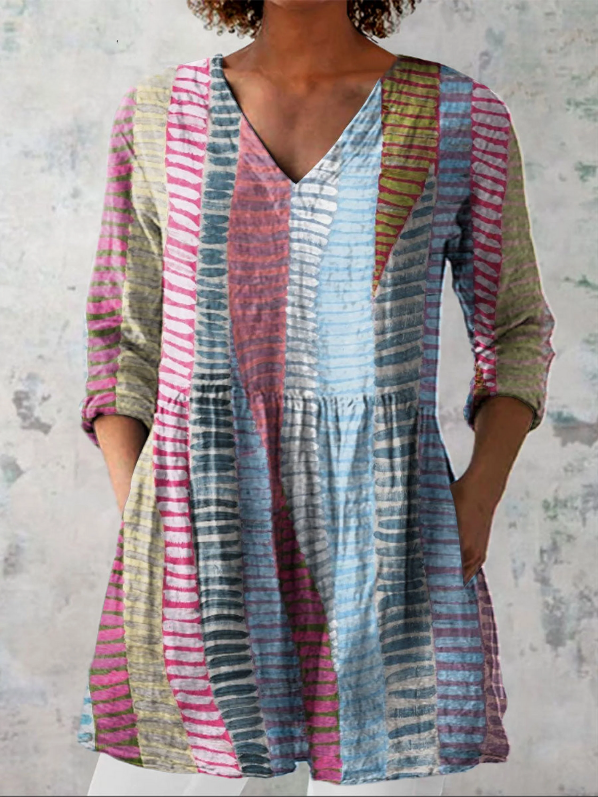 Anais | Chemise longue avec décolleté en V
