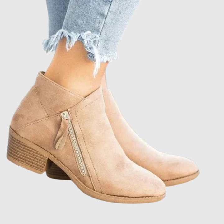 AVENYA | BOTTINES EN CUIR AVEC ZIP LATÉRAL