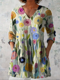 Louise | Chemise longue avec décolleté en V