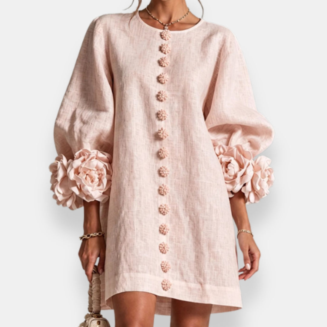 Marcelle | Robe à relief floral