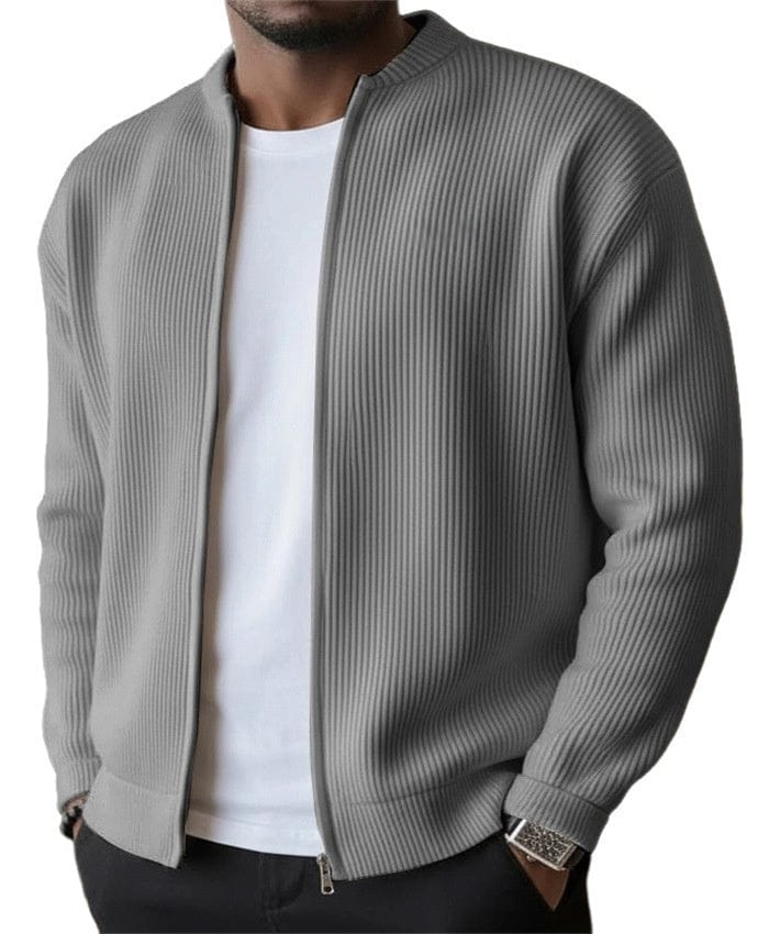 Cardigan zippé côtelé DONACCI