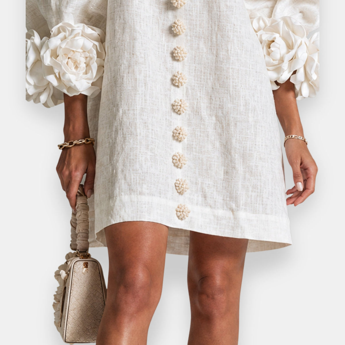 Marcelle | Robe à relief floral