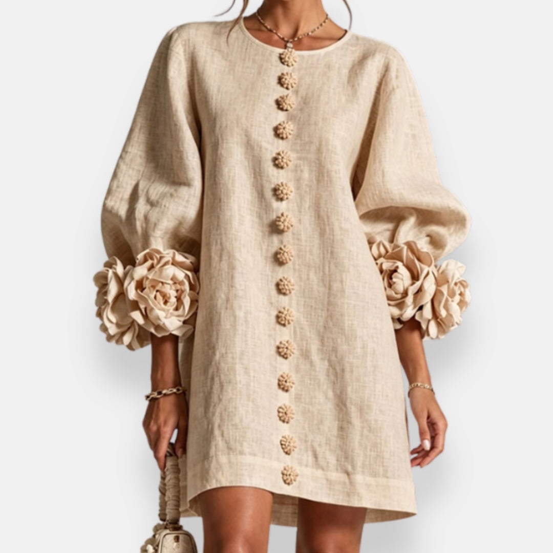 Marcelle | Robe à relief floral