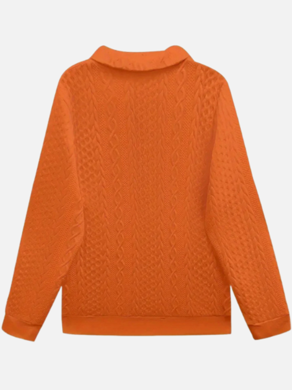 Ida | Pull à demi-zip en motif torsadé