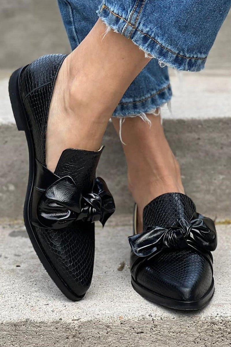 Orla™ - Ballerines noires avec nœud