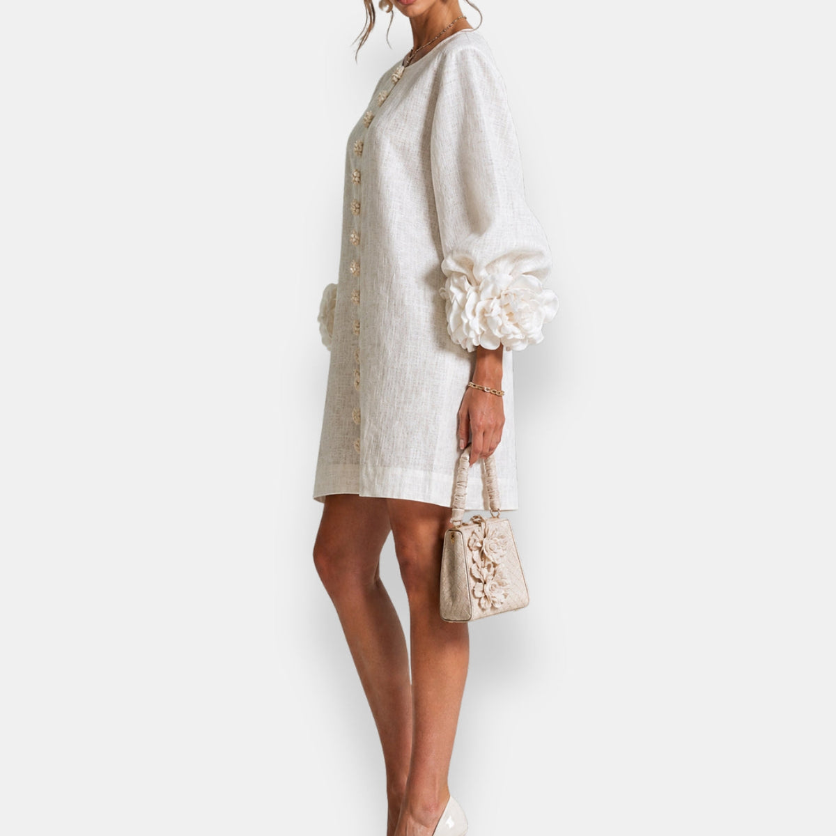Marcelle | Robe à relief floral