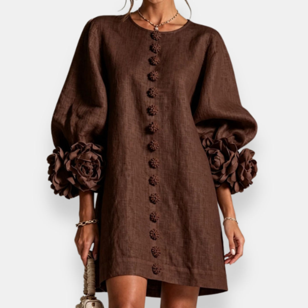 Marcelle | Robe à relief floral