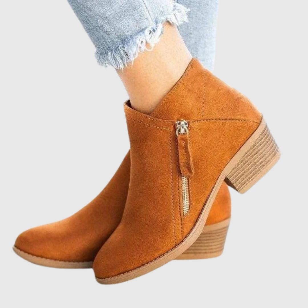 AVENYA | BOTTINES EN CUIR AVEC ZIP LATÉRAL