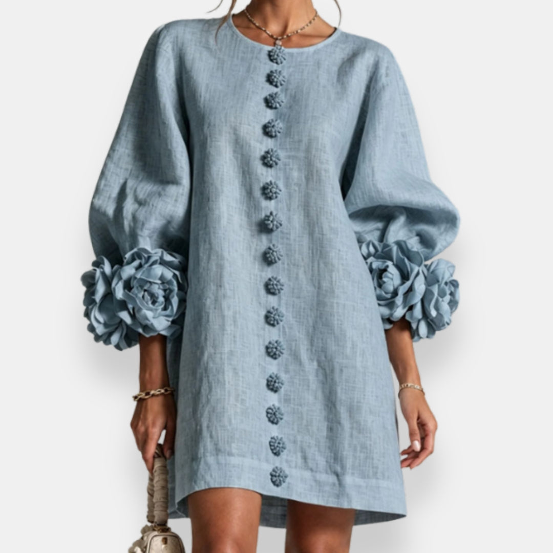 Marcelle | Robe à relief floral
