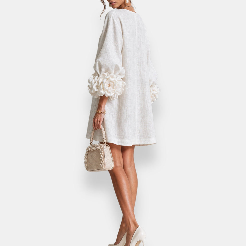 Marcelle | Robe à relief floral