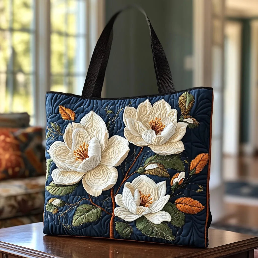 Sac fait main avec magnolia