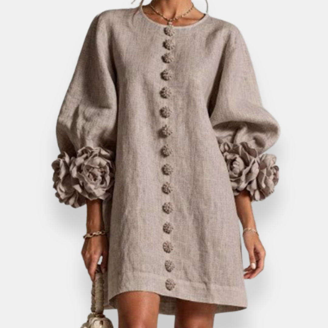 Marcelle | Robe à relief floral