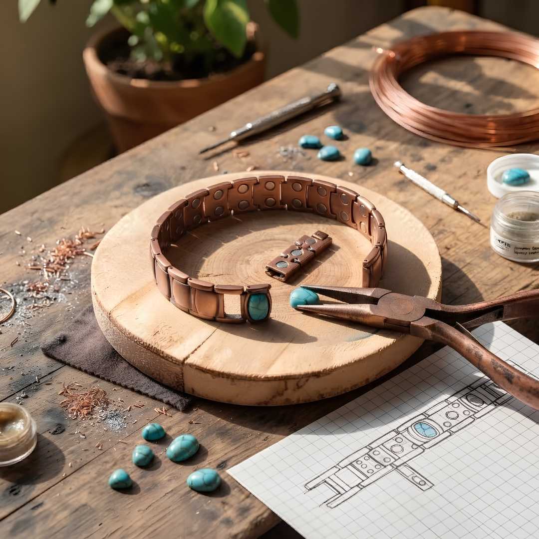 Bracelet en cuivre grand modèle Lantana – Aveloire Paris