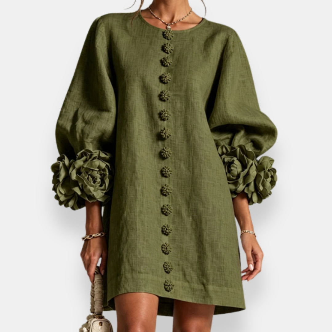 Marcelle | Robe à relief floral