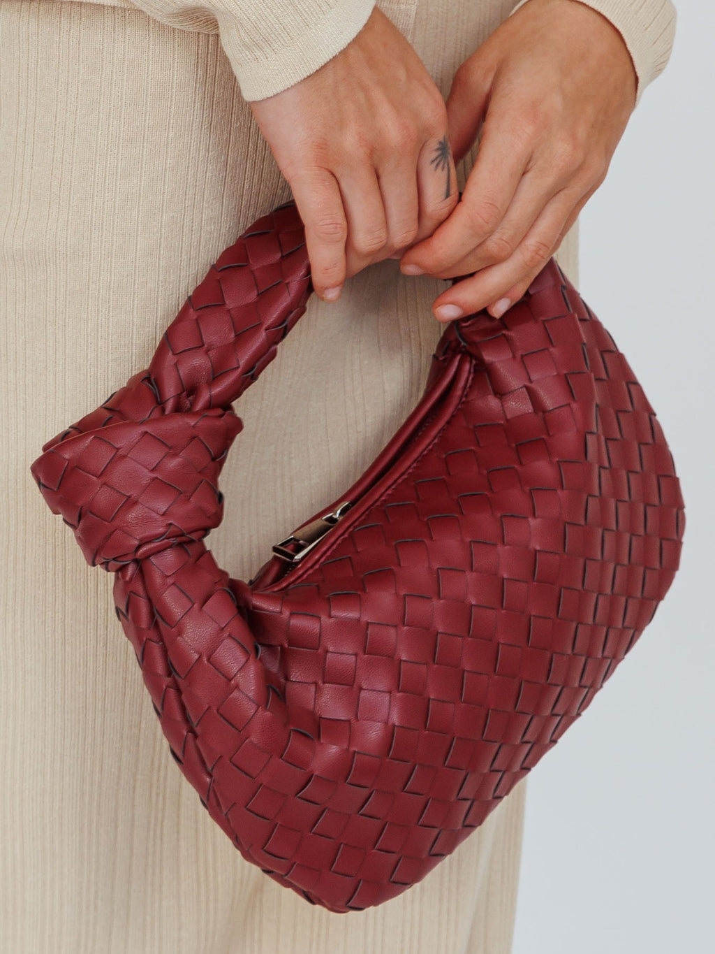 Sac à main mini tressé souci