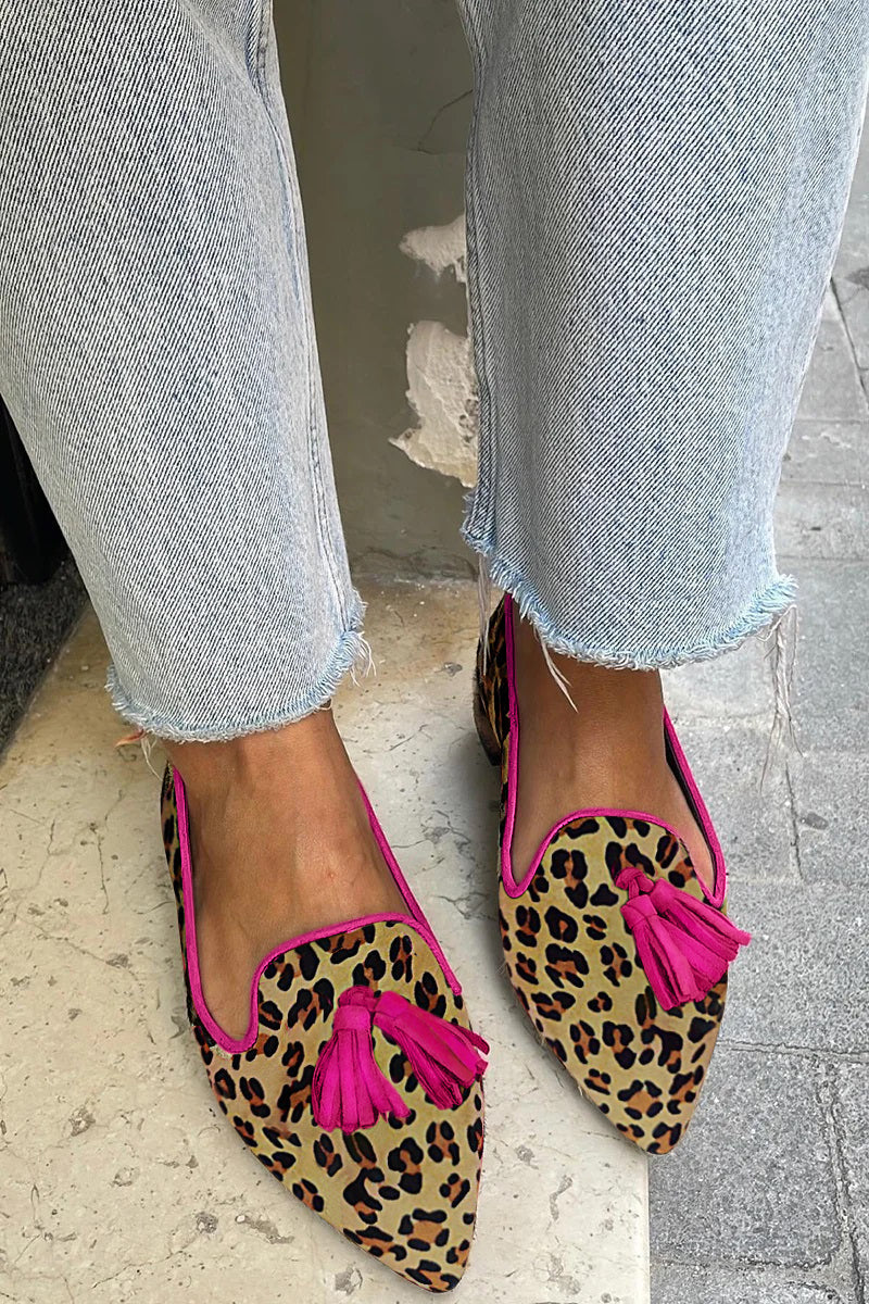 Asma™ - Chaussures plates à motif léopard