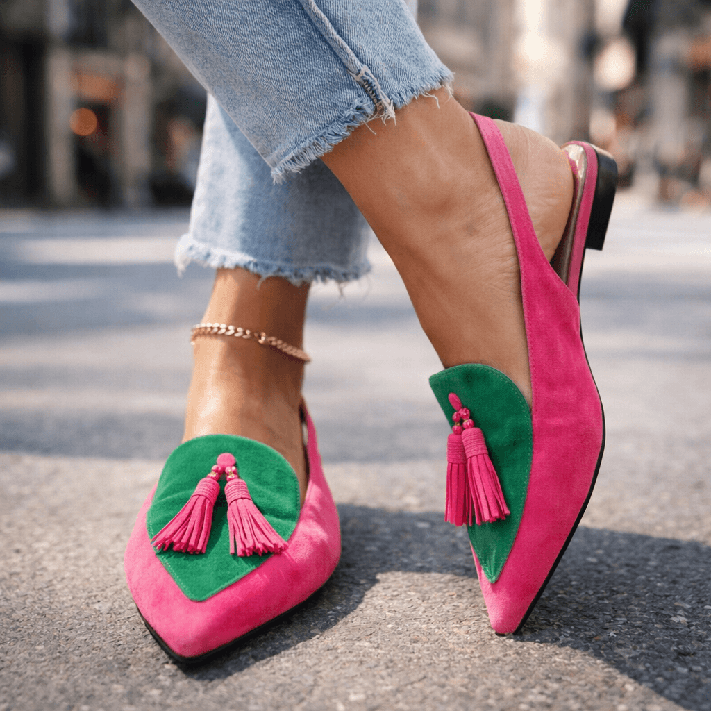 Eliza | Sandales à talons avec pompons