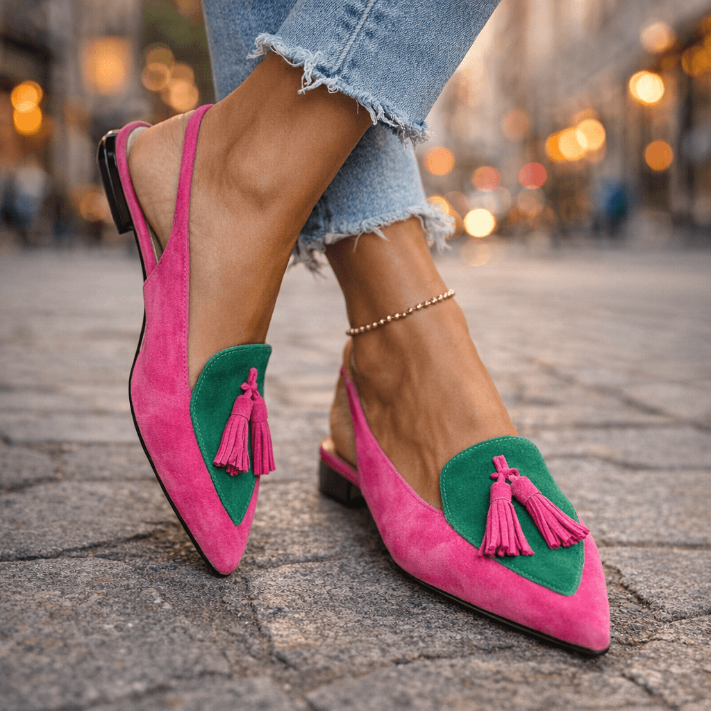 Eliza | Sandales à talons avec pompons