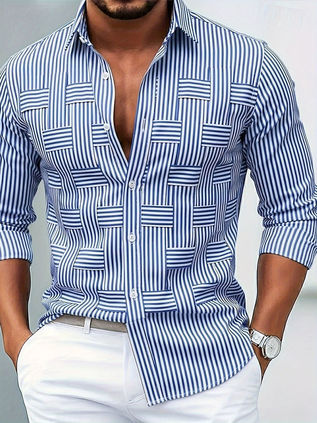 Emerson | Chemise à rayures vintage à manches longues