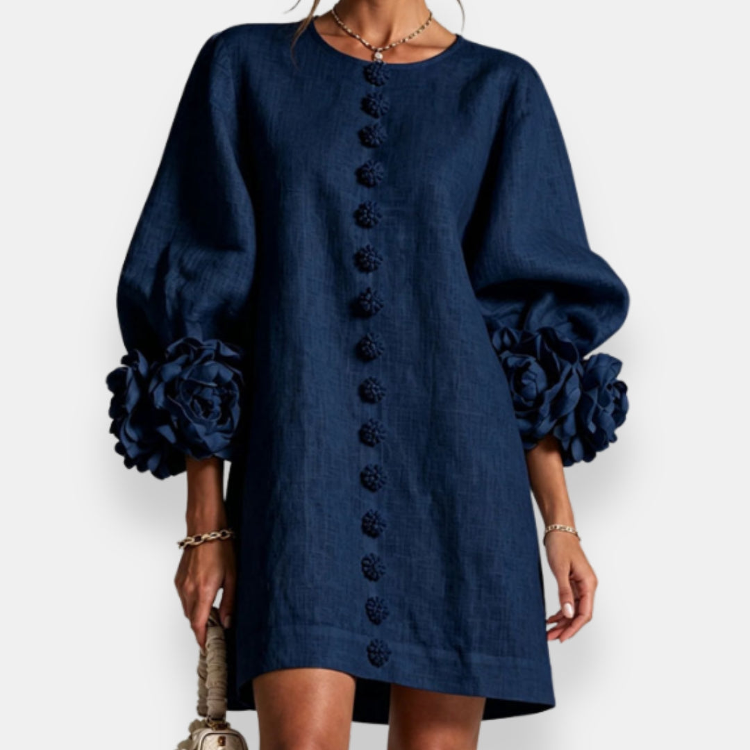 Marcelle | Robe à relief floral