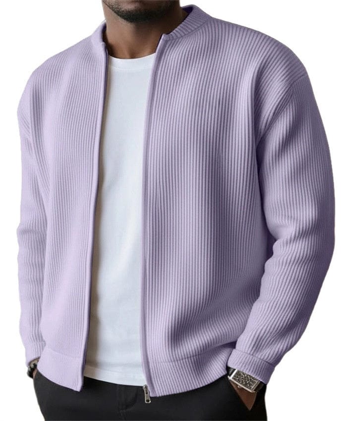 Cardigan zippé côtelé DONACCI