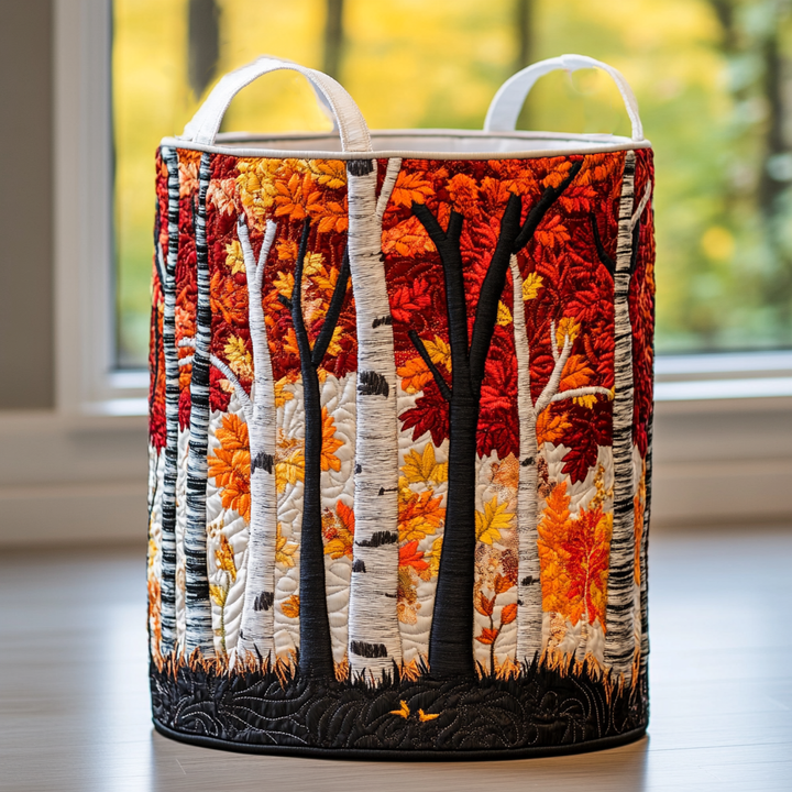 Olwen™ | Panier à linge matelassé Forêt