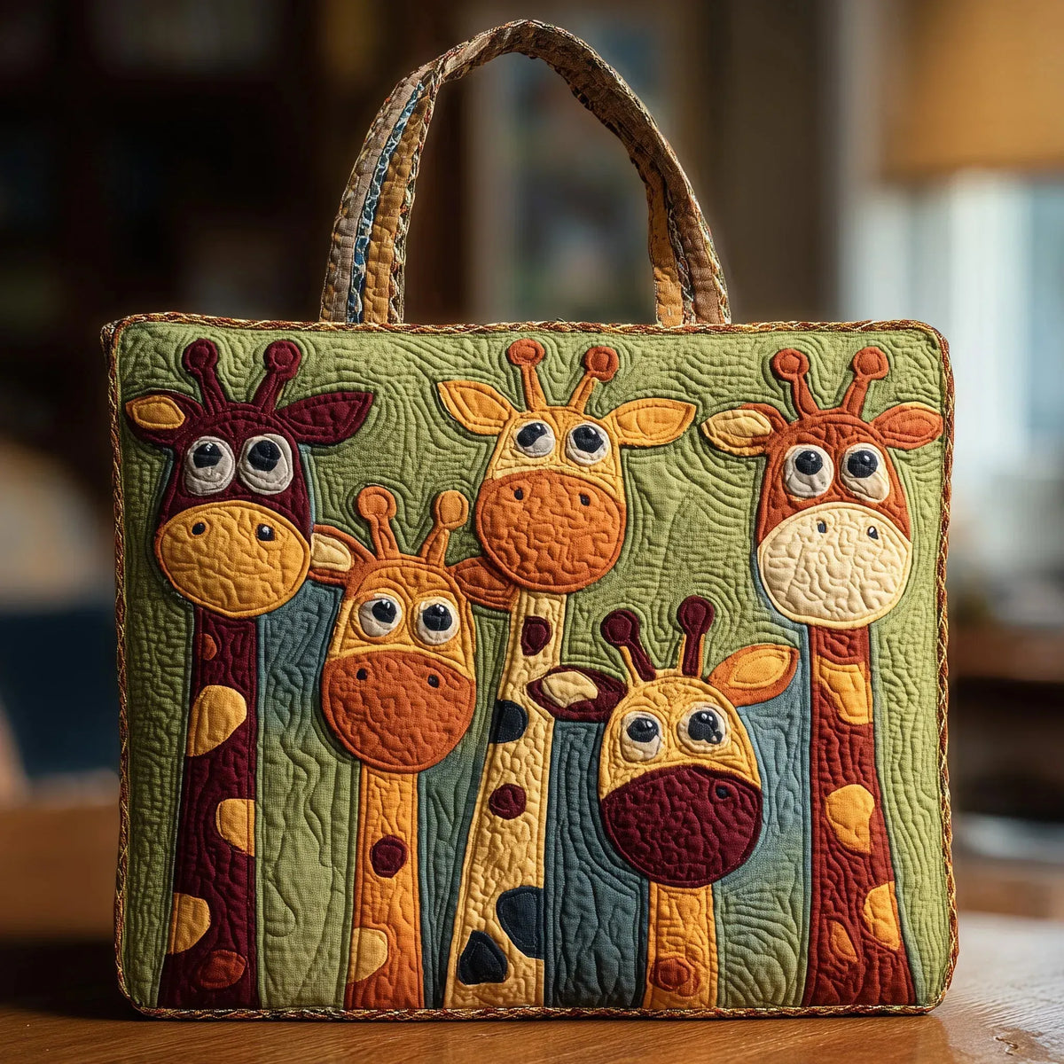 Sac fait main avec girafe