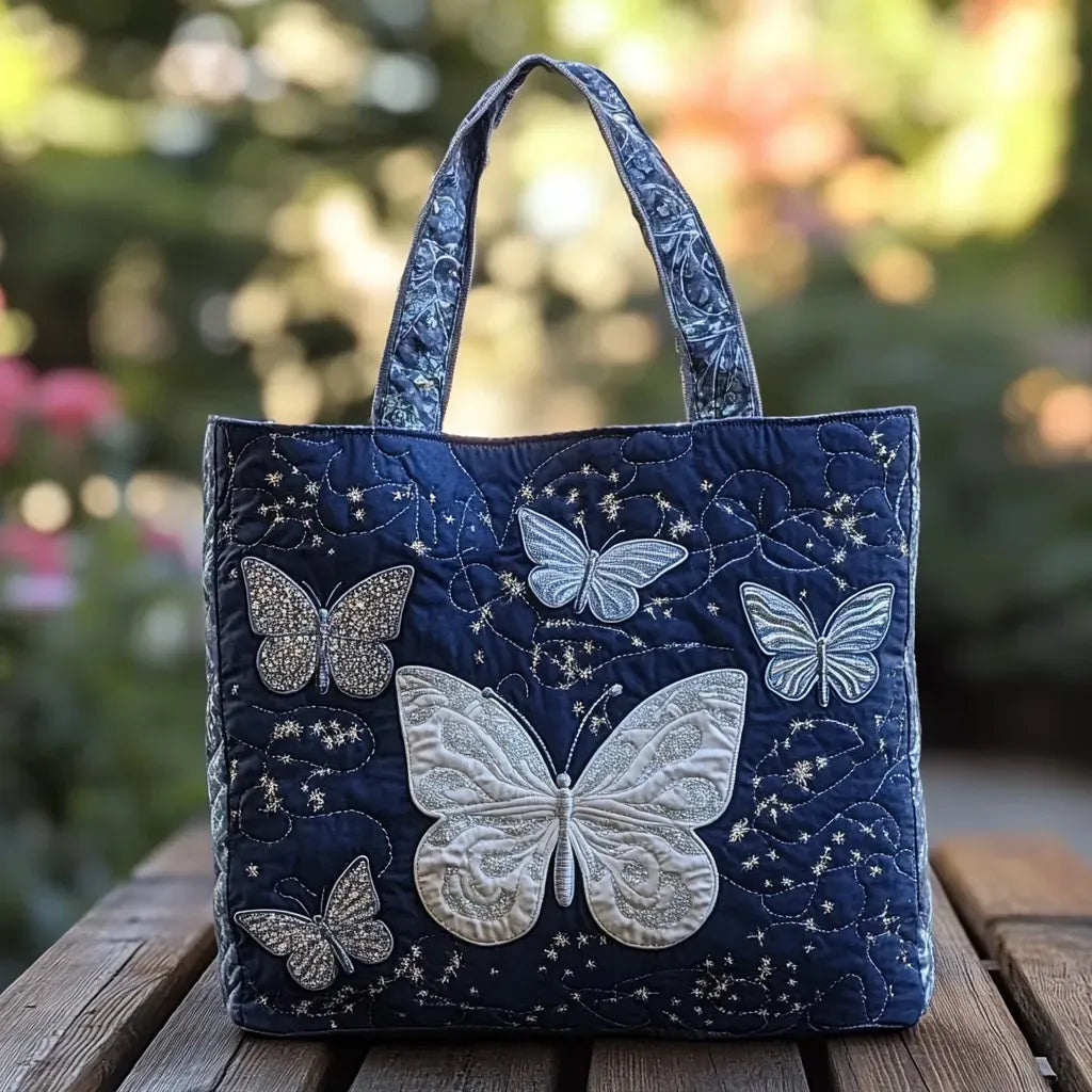Sac fait main avec Papillon Argenté