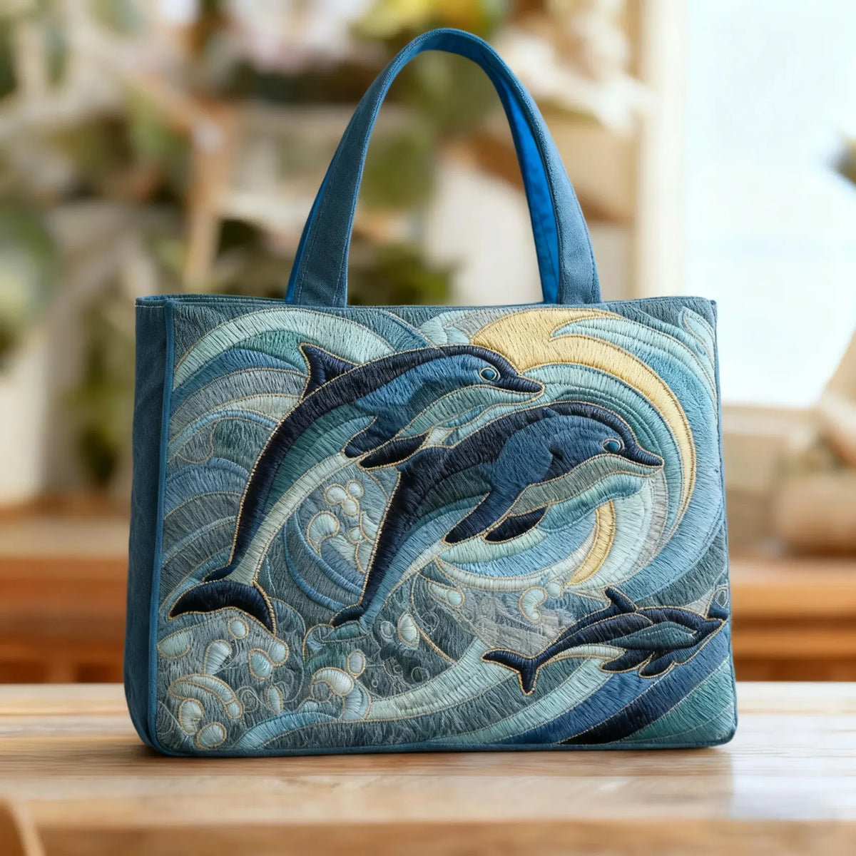 Sac fait main avec dauphin