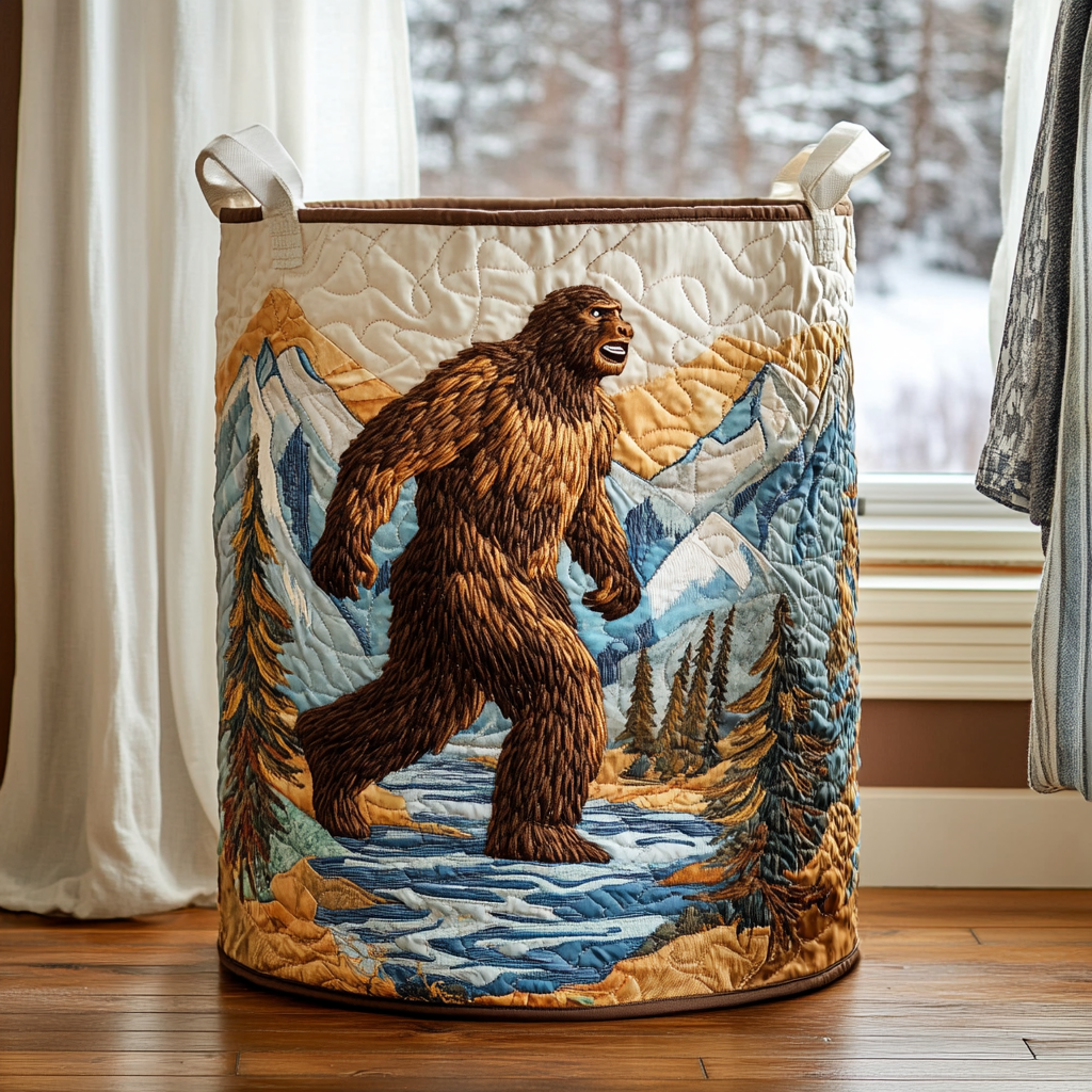 Olwen™ | Panier à linge matelassé Forêt