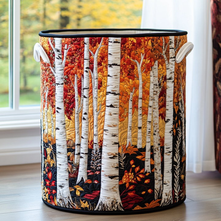 Olwen™ | Panier à linge matelassé Forêt