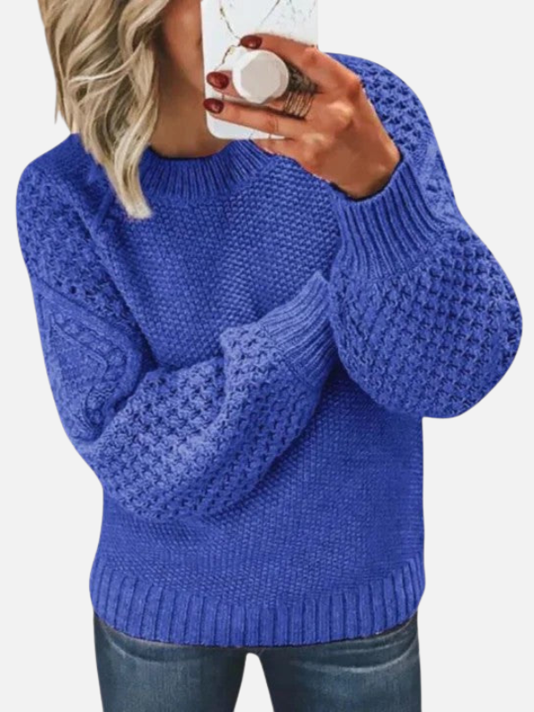 Anna | Pull en grosse maille douce avec col rond