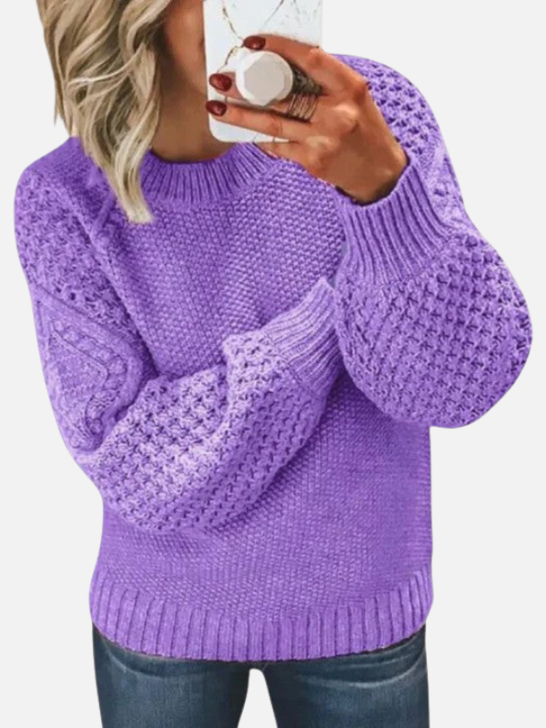 Anna | Pull en grosse maille douce avec col rond