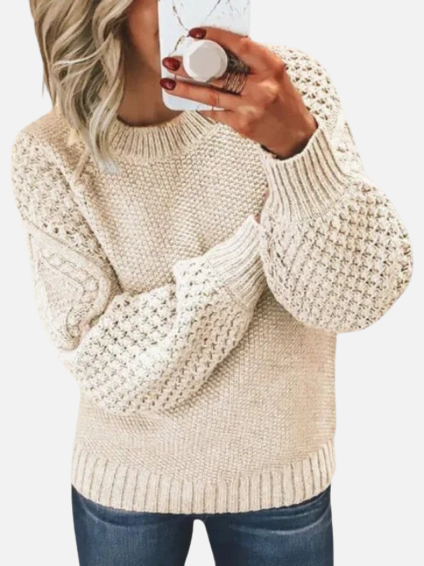 Anna | Pull en grosse maille douce avec col rond