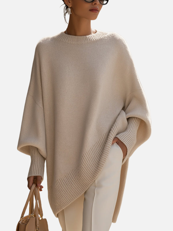Anne | Poncho-Pull Oversized Doux en Tricot