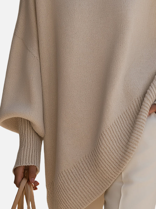 Anne | Poncho-Pull Oversized Doux en Tricot