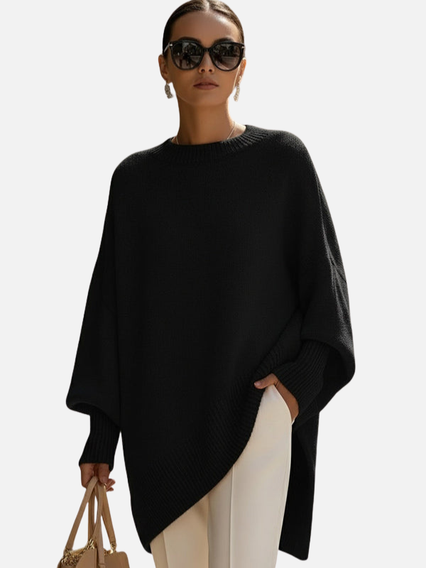 Anne | Poncho-Pull Oversized Doux en Tricot