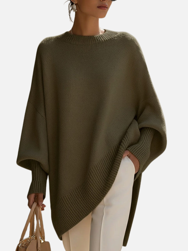 Anne | Poncho-Pull Oversized Doux en Tricot