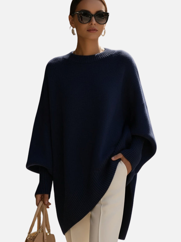Anne | Poncho-Pull Oversized Doux en Tricot