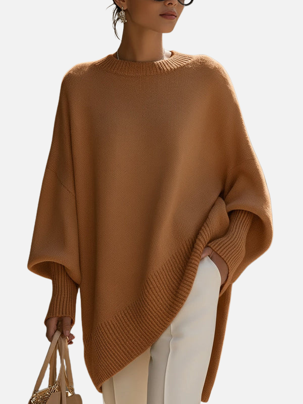 Anne | Poncho-Pull Oversized Doux en Tricot