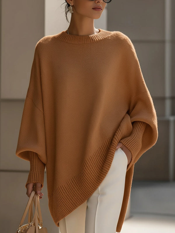 Anne | Poncho-Pull Oversized Doux en Tricot