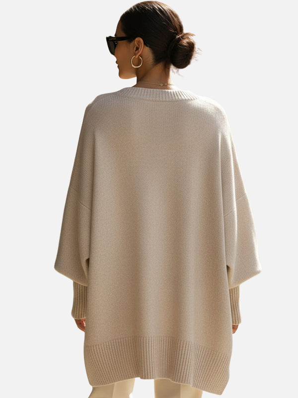 Anne | Poncho-Pull Oversized Doux en Tricot